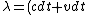 \lambda = (cdt + vdt)=(c + v) t_0\gamma